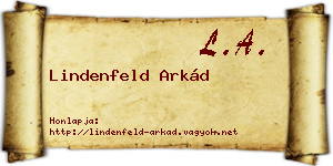 Lindenfeld Arkád névjegykártya