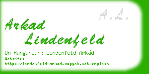 arkad lindenfeld business card